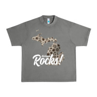 Tornado great lakes shaped men women petoskey stone michigan rocks pullover ho Urban Heavy Tee - linhVisuals