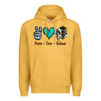 Mustard Peace Love Indians Premium Hoodie - Jasminsmagicworld