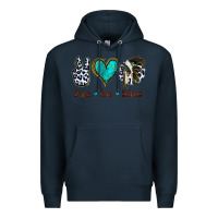 Navy Peace Love Indians Premium Hoodie - Jasminsmagicworld