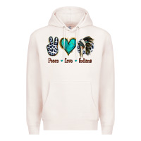 Pale Pink Peace Love Indians Premium Hoodie - Jasminsmagicworld