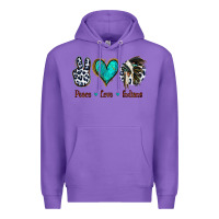 Purple Peace Love Indians Premium Hoodie - Jasminsmagicworld