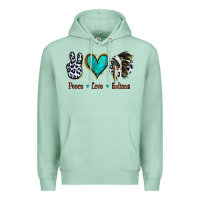 Seafoam Peace Love Indians Premium Hoodie - Jasminsmagicworld