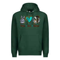 Sports Green Peace Love Indians Premium Hoodie - Jasminsmagicworld