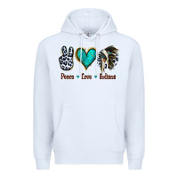 White Peace Love Indians Premium Hoodie - Jasminsmagicworld