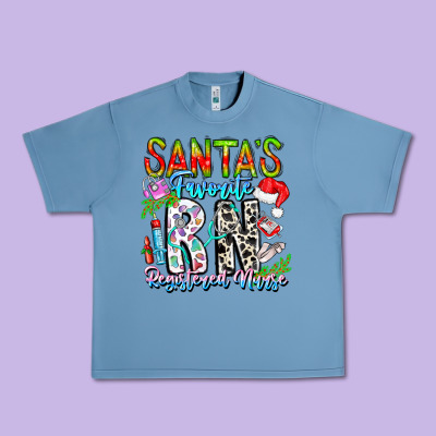 Santa's Favorite Rn Registered Nurse Urban Heavy Tee Designed By Cowhidedigitalart