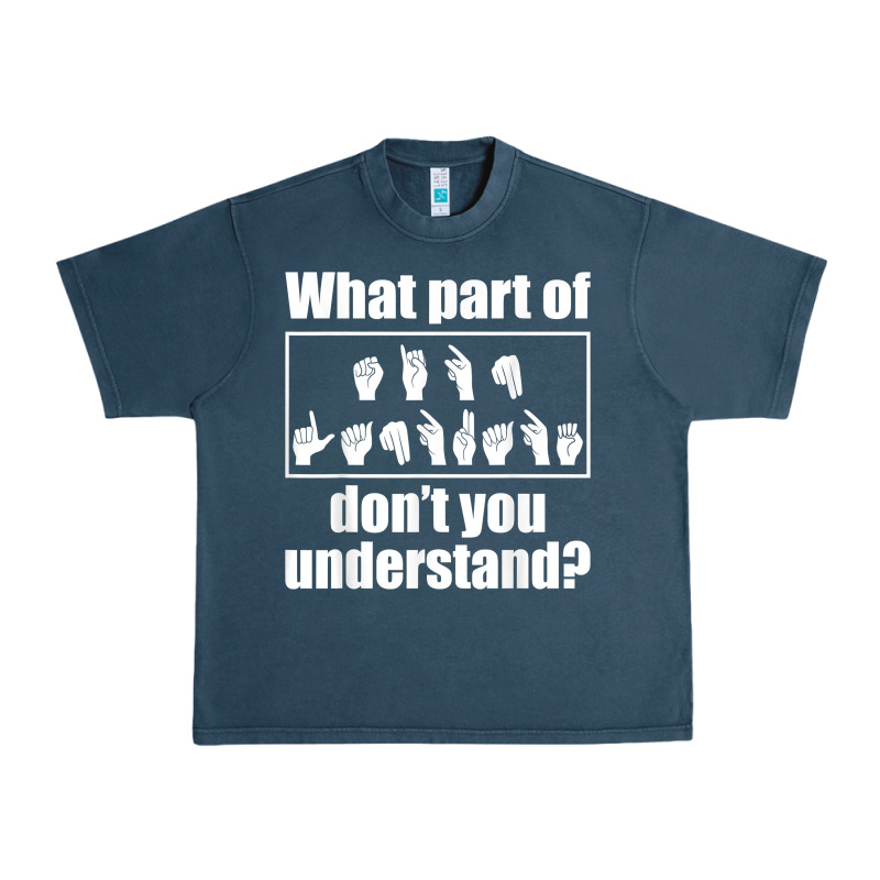 Funny Sign Language Gift Men Women Hand Symbol Interpreter T Shirt Urban Heavy Tee by linhVisuals | Teevron