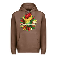 Chestnut juneteenth fist sunflower Premium Hoodie - BarkalooDesign