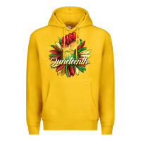 Lemon juneteenth fist sunflower Premium Hoodie - BarkalooDesign