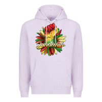 Lilac juneteenth fist sunflower Premium Hoodie - BarkalooDesign
