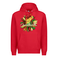 Red juneteenth fist sunflower Premium Hoodie - BarkalooDesign