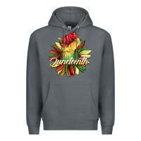 Rock juneteenth fist sunflower Premium Hoodie - BarkalooDesign