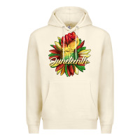 Sandshell juneteenth fist sunflower Premium Hoodie - BarkalooDesign