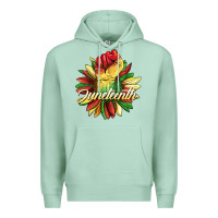 Seafoam juneteenth fist sunflower Premium Hoodie - BarkalooDesign