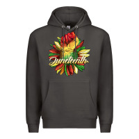 Smoke juneteenth fist sunflower Premium Hoodie - BarkalooDesign