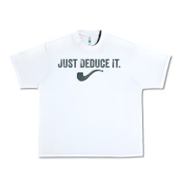 White just deduce it funny sherlock holmes detective raglan baseball tee Urban Heavy Tee - linhVisuals