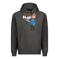 Charcoal Heather Kids Cartoon Blippis funny Premium Hoodie - maiPhamDesign