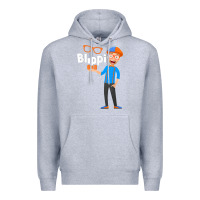 Heather Grey Kids Cartoon Blippis funny Premium Hoodie - maiPhamDesign
