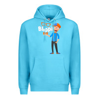 Ocean Blue Kids Cartoon Blippis funny Premium Hoodie - maiPhamDesign