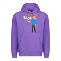 Purple Kids Cartoon Blippis funny Premium Hoodie - maiPhamDesign