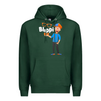 Sports Green Kids Cartoon Blippis funny Premium Hoodie - maiPhamDesign