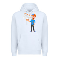 White Kids Cartoon Blippis funny Premium Hoodie - maiPhamDesign