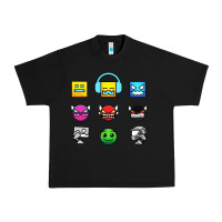 Black geometry dash insane Urban Heavy Tee - linhVisuals