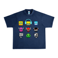 Navy geometry dash insane Urban Heavy Tee - linhVisuals