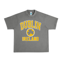 Tornado womens dublin ireland varsity style shamrock green with amber print v Urban Heavy Tee - linhVisuals