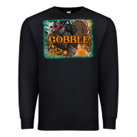 Black thanksgiving turkey gobble with background Premium Sweatshirt - RanaPortraitStore