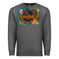 Charcoal Heather thanksgiving turkey gobble with background Premium Sweatshirt - RanaPortraitStore