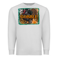 Dove Grey thanksgiving turkey gobble with background Premium Sweatshirt - RanaPortraitStore