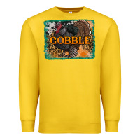 Lemon thanksgiving turkey gobble with background Premium Sweatshirt - RanaPortraitStore