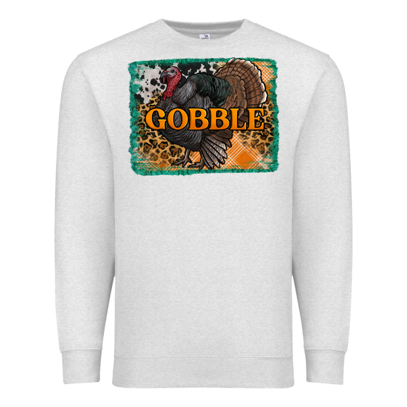 Thanksgiving Turkey Gobble With Background Premium Sweatshirt by RanaPortraitStore | Teevron
