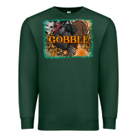 Sports Green thanksgiving turkey gobble with background Premium Sweatshirt - RanaPortraitStore