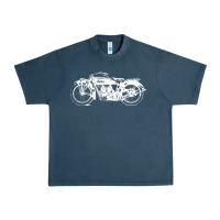Midnight Navy indian scout motorcycle Urban Heavy Tee - linhVisuals
