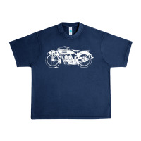 Navy indian scout motorcycle Urban Heavy Tee - linhVisuals