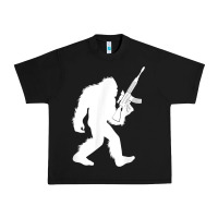 Black bigfoot with rifle sasquatch 2nd amendment gun t shirt Urban Heavy Tee - linhVisuals