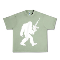 Oil Green bigfoot with rifle sasquatch 2nd amendment gun t shirt Urban Heavy Tee - linhVisuals