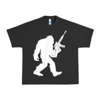 Pigment Black bigfoot with rifle sasquatch 2nd amendment gun t shirt Urban Heavy Tee - linhVisuals