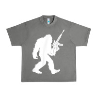Bigfoot With Rifle Sasquatch 2nd Amendment Gun T Shirt Urban Heavy Tee | Teevron