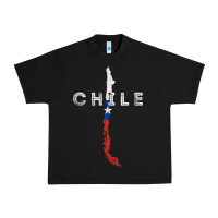 Black chilean map and flag   distressed chile souvenir t shirt Urban Heavy Tee - linhVisuals