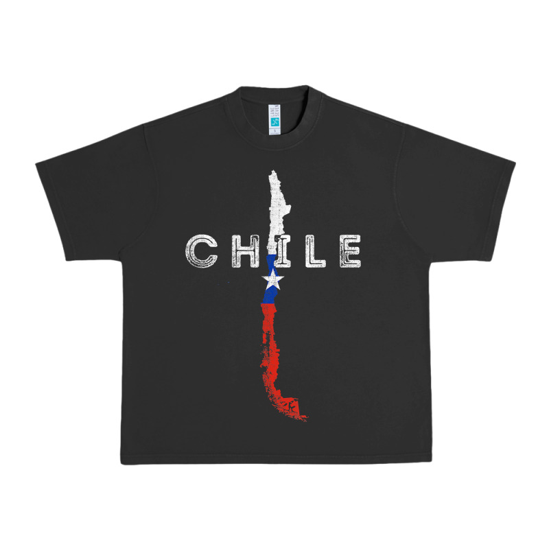 Chilean Map And Flag   Distressed Chile Souvenir T Shirt Urban Heavy Tee by linhVisuals | Teevron