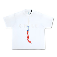 White chilean map and flag   distressed chile souvenir t shirt Urban Heavy Tee - linhVisuals