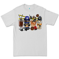 Dove Grey Police Coffee Cups Premium Tee - FaDigitalArtStudio