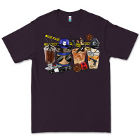 Plum Police Coffee Cups Premium Tee - FaDigitalArtStudio