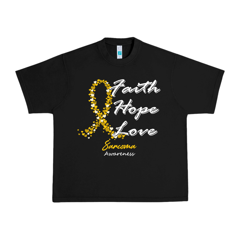 Sarcoma Awareness T  Shirt Sarcoma Awareness Faith Hope Love   In This Urban Heavy Tee by linhVisuals | Teevron