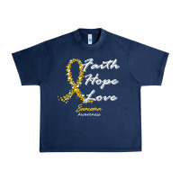 Navy sarcoma awareness t  shirt sarcoma awareness faith hope love   in this Urban Heavy Tee - linhVisuals