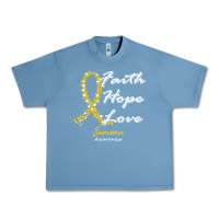 Pebble Blue sarcoma awareness t  shirt sarcoma awareness faith hope love   in this Urban Heavy Tee - linhVisuals