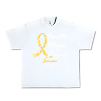 White sarcoma awareness t  shirt sarcoma awareness faith hope love   in this Urban Heavy Tee - linhVisuals