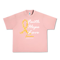 Salmon sarcoma awareness t  shirt sarcoma awareness faith hope love   in this Urban Heavy Tee - linhVisuals